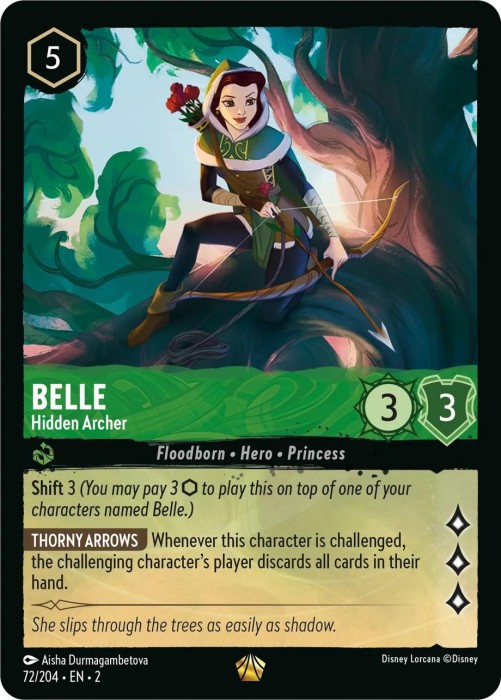 Belle - Hidden Archer #72 Lorcana Rise of the Floodborn.jpg