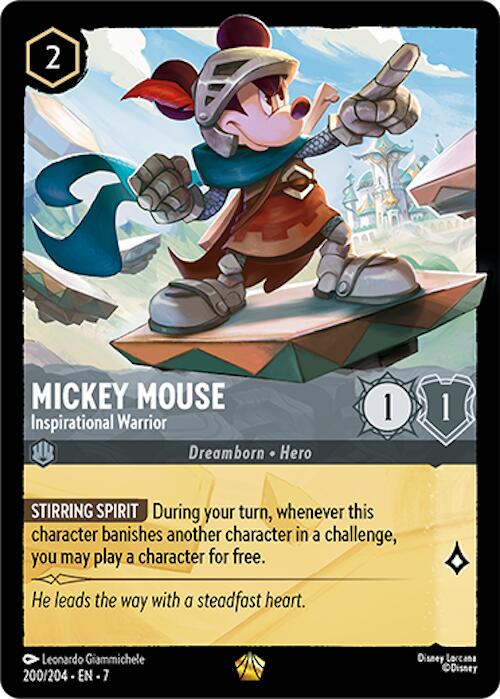 Mickey Mouse - Inspirational Warrior #200 Lorcana Archazia's Island.jpg